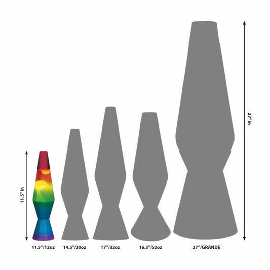 11.5″ LAVA Lamp Rainbow – White/Tricolor - US 5967