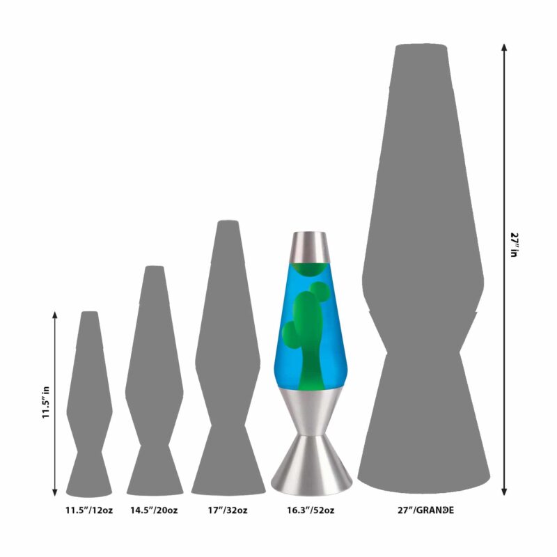 16.3″ LAVA Lamp – Yellow/Blue/Silver - US 5098