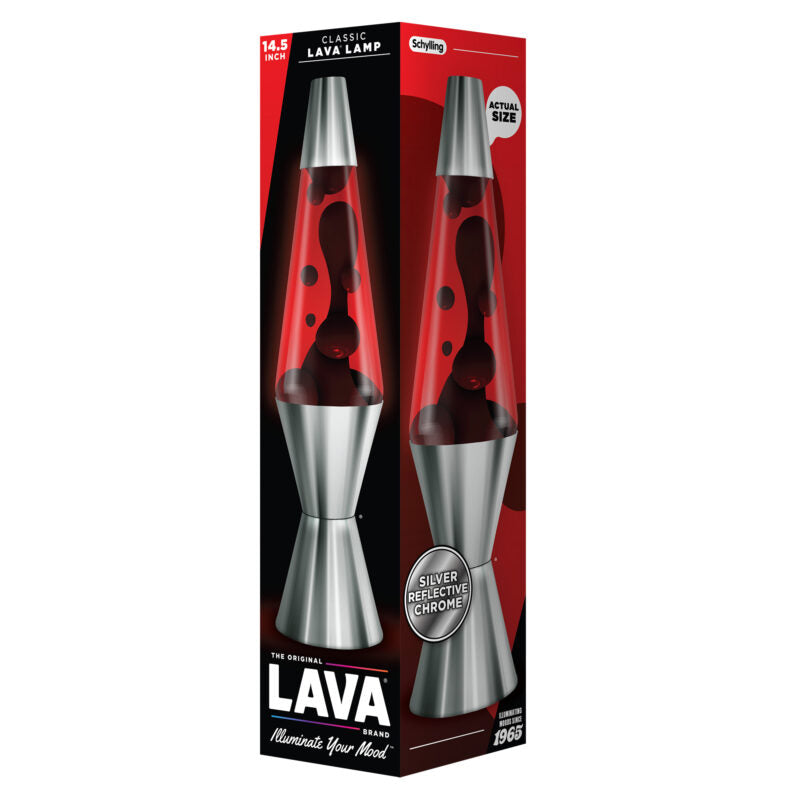 14.5″ Lava Lamp Chrome Plated Crimson - US 7767