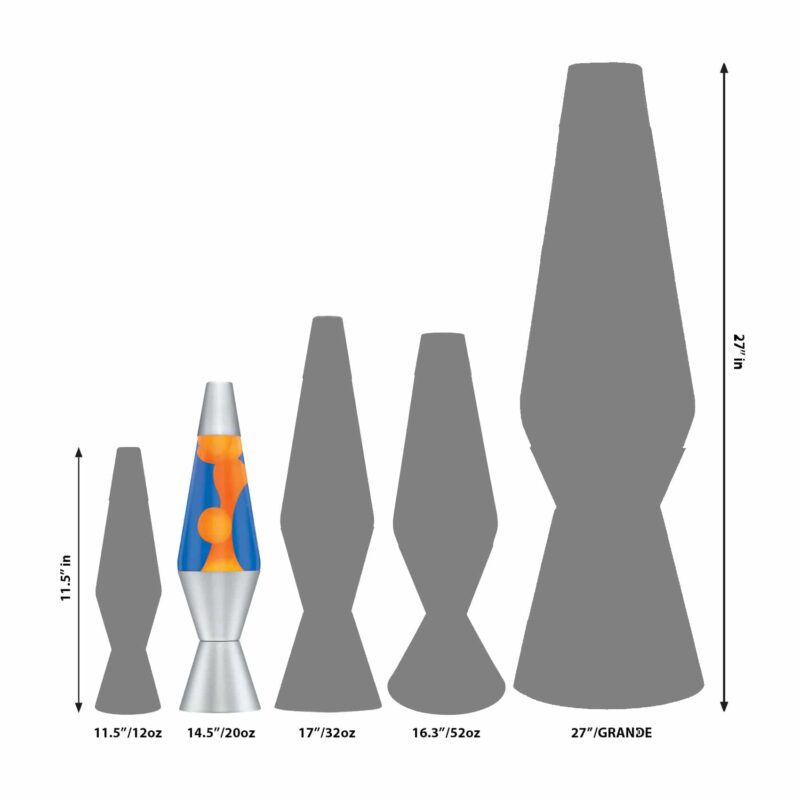 14.5” LAVA Lamp – Orange/Blue/Silver - US 2201