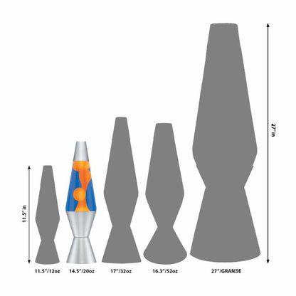 14.5” LAVA Lamp – Orange/Blue/Silver - US 2201