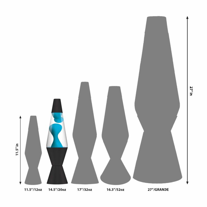 14.5″ LAVA Lamp Neon – Blue/Clear/Black - US 9563