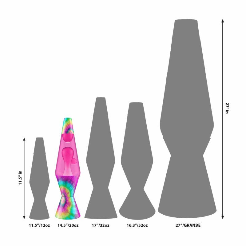 14.5″ LAVA Lamp – Tie Dye Pink Spiral - US 5295