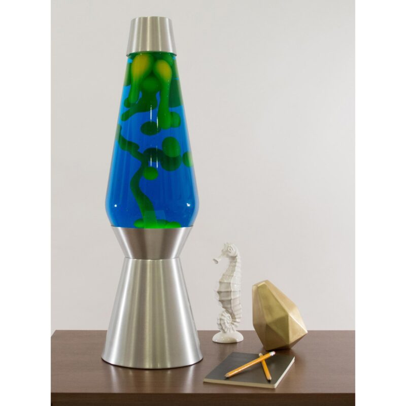 27″ LAVA Lamp Grande – Yellow/Blue/Silver - US 1165