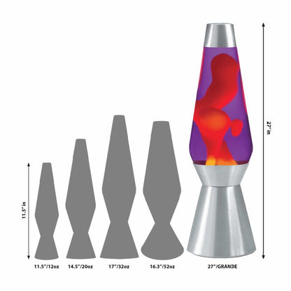 27″ LAVA Lamp Grande – Yellow/Purple/Silver - US 9119